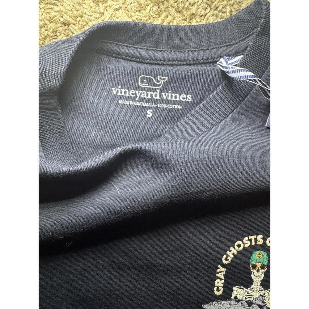 Vineyard Vines Men's Ghost of the Flats Skeleton Pocket Black S/S XL T-Shirt - Picture 7 of 7
